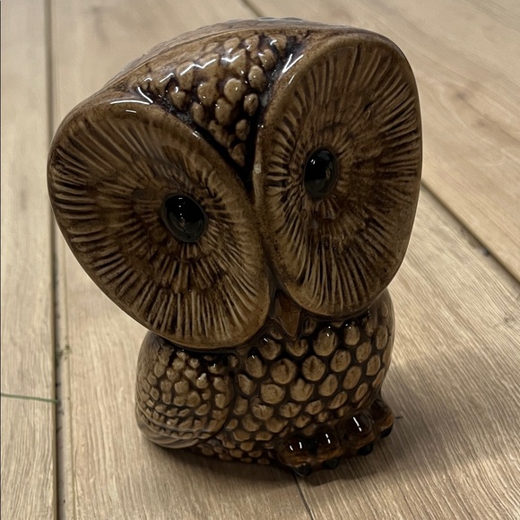 Handcrafted Vintage Brown Ceramic Owl - Picture 1 of 5
